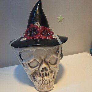Skeleton Witchy Cookie Jar